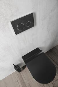 GSI PURA závesná WC misa, Swirlflush, 36x55 cm, čierna dual-mat