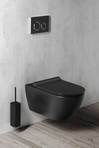 GSI PURA závesná WC misa, Swirlflush, 36x55 cm, čierna dual-mat