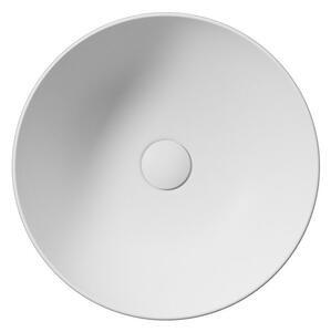GSI, PURA keramické umývadlo na dosku, priemer 42 cm, biela matná, 885109