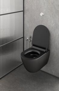 GSI, PURA závesná WC misa, Swirlflush, 55x36 cm, čierna dual-mat, 881526