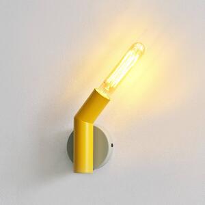OSRAM nástenné svetlo Decor Straw, 1-pl., sivá/žltá, oceľ, E27, Hliník / sivá / zinok, Obývacia izba / jedáleň, kov, Moderný, Nástenné svietidlo