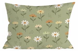 Bavlnená obliečka na vankúš FLORAL NEST 40x60 cm, zelená