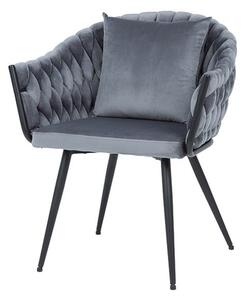 Jedálenská stolička NEVU sivá/čierna