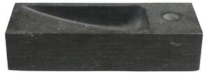 Sapho, BLOK kamenné umývadlo 38x8x14 cm, čierny Antracit, 2401-31