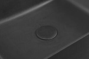 Sapho FORMIGO betónové umývadlo na dosku, 47,5x36,5 cm, antracit