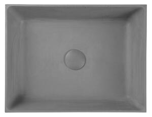 Sapho FORMIGO betónové umývadlo na dosku, 47,5x36,5 cm, sivá