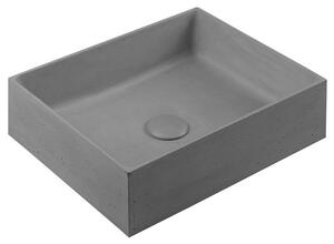 Sapho FORMIGO betónové umývadlo na dosku, 47,5x36,5 cm, sivá