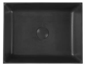 Sapho FORMIGO betónové umývadlo na dosku, 47,5x36,5 cm, antracit