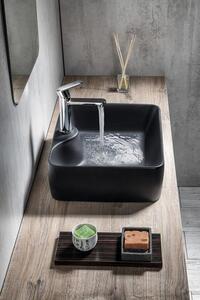 Sapho BALENA keramické umývadlo na dosku, 48x37 cm, čierna mat