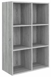 Knižnica/komoda sivá sonoma 66x30x98 cm spracované drevo