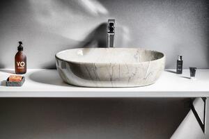 Sapho DALMA keramické umývadlo na dosku, 59x42 cm, grigio