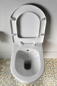Sapho, BRILLA závesná WC misa s bidet. spŕškou, Rimless, 36,5x53 cm, biela, 100612