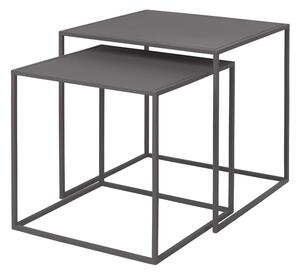 Sivé kovové konferenčné stolíky v súprave 2 ks 40x40 cm Fera – Blomus