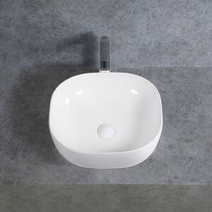 CERANO - Keramické umývadlo na dosku Sano - biela lesklá - 42,5x42,5 cm