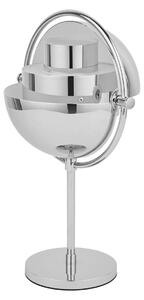 Nabíjateľná stolová lampa GUBI Multi-Lite, výška 30 cm, chróm/chróm