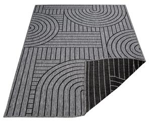 Dekorstudio Obojstranný koberec na terasu DuoRug 5842 - antracitový Rozmer koberca: 80x150cm