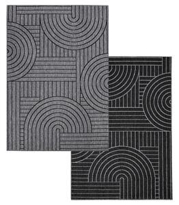 Dekorstudio Obojstranný koberec na terasu DuoRug 5842 - antracitový Rozmer koberca: 200x290cm