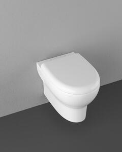 Závesné WC ABSOLUTE Rimless s podomietkovou nádržkou a tlačidlom Schwab, biela