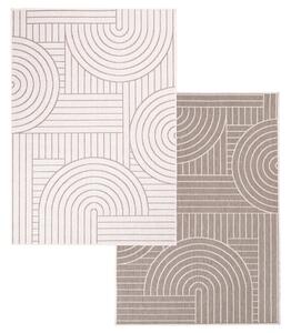 Dekorstudio Obojstranný koberec na terasu DuoRug 5842 - béžový Rozmer koberca: 80x150cm