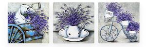 Obrazy v súprave 3 ks 30x30 cm Lavender – Wallity