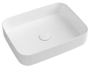 Sapho, INFINITY RECTANGLE keramické umývadlo na dosku, 50x36 cm, biela, 10NF65050