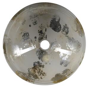 Sapho, MURANO ANIMA 2 sklenené umývadlo 40x14cm, strieborna/béžová, AL5318-42