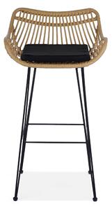 Barová stolička SCH-105 prírodná/čierna