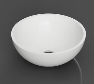 Sapho THIN okrúhle umývadlo na dosku, 24,5x11cm, biela mat