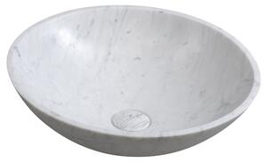 Sapho, BLOK kamenné umývadlo 42x14 cm, biela carrara, 2401-42