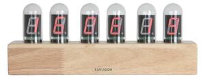 Digitálne hodiny na drevenom podstavci Karlsson Cathode