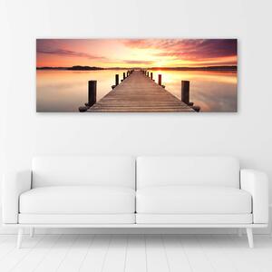 Obraz na plátne Západ slnka nad mostom Rozmery: 90 x 30 cm