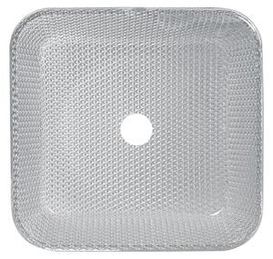 Sapho SKYFALL sklenené gravírované umývadlo, 40x10,5x40 cm, číra