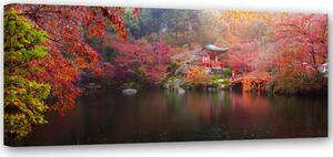 Obraz na plátne Japonsko vo farbách jesene Rozmery: 90 x 30 cm