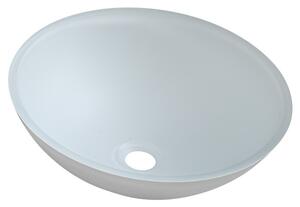 Sapho TELICA sklenené umývadlo, priemer 42 cm, biela mat