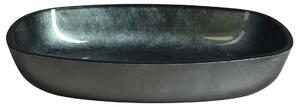 Sapho, KVAORE sklenené umývadlo 54x40 cm, čierna, TY220