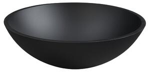 Sapho TELICA sklenené umývadlo, priemer 42 cm, čierna mat
