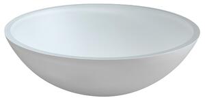 Sapho, TELICA sklenené gravírované umývadlo, priemer 42 cm, biela, TY181W