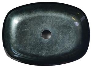Sapho KVAORE sklenené umývadlo na dosku, 54x39,5 cm, čierna