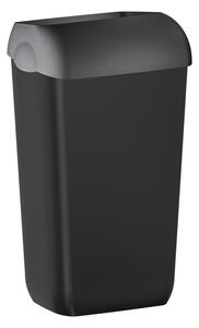 MARPLAST COLORED odpadkový kôš nástenný s vekom 23l, ABS, čierna mat