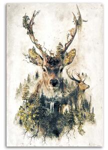Obraz na plátne Umelecký jeleň Rozmery: 40 x 60 cm