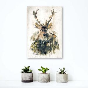 Obraz na plátne Umelecký jeleň Rozmery: 40 x 60 cm