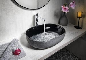 Sapho PRIORI keramické umývadlo na dosku, 58x40 cm, čierna