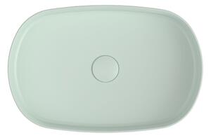 Sapho, INFINITY OVAL keramické umývadlo na dosku, 55x36 cm, matná zelena Mint, 10NF65055-2T