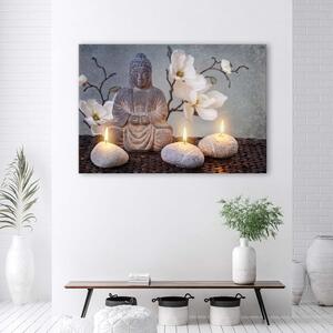 Obraz na plátne Budha a sviečky Rozmery: 60 x 40 cm