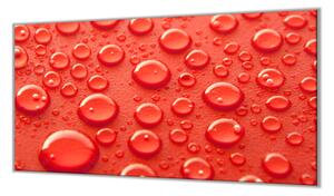 Ochranná doska kvapky vody na červenom podklade - 52x60cm / ANO