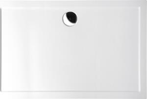 Polysan, KARIA sprchová vanička z liateho mramoru, obdĺžnik 100x70x4cm, biela, 71565