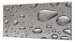Ochranná doska šedý nerez s kvapkami vody - 52x60cm / ANO