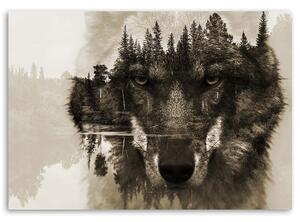 Obraz na plátne Wolf abstrakt Rozmery: 60 x 40 cm