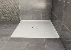Polysan MIRAI sprchová vanička z liateho mramoru, obdĺžnik 120x80x1, 8cm, pravá, biela