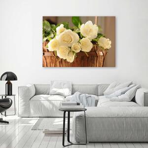 Obraz na plátne Žlté a biele ruže Rozmery: 60 x 40 cm